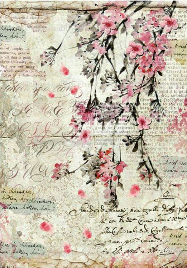 A5 Stencil Cherry Blossom Furniture Fabric Vintage French Shabby Chic 190 Mylar ❤