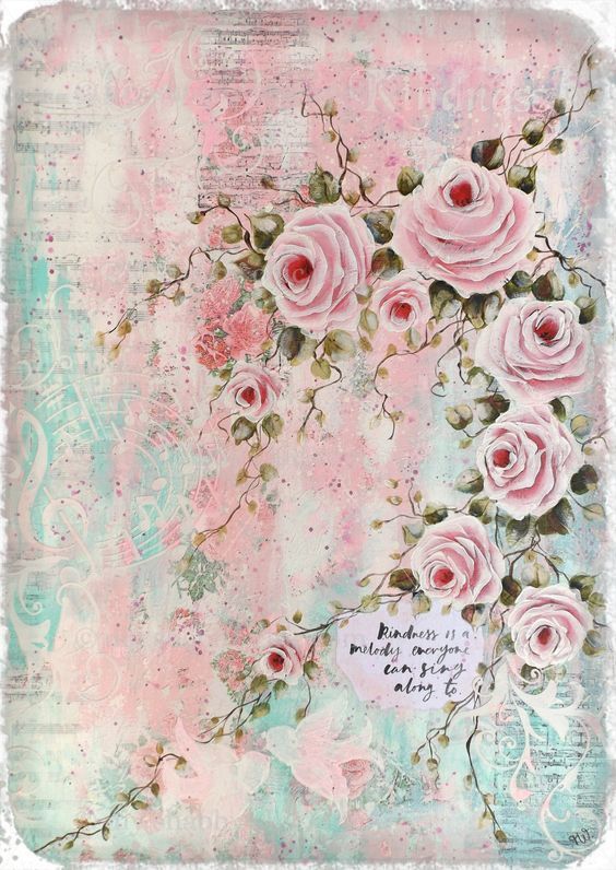 Waterslide Decal Image Transfer Vintage Peach Watercolor Label Shabby Chic Diy 
